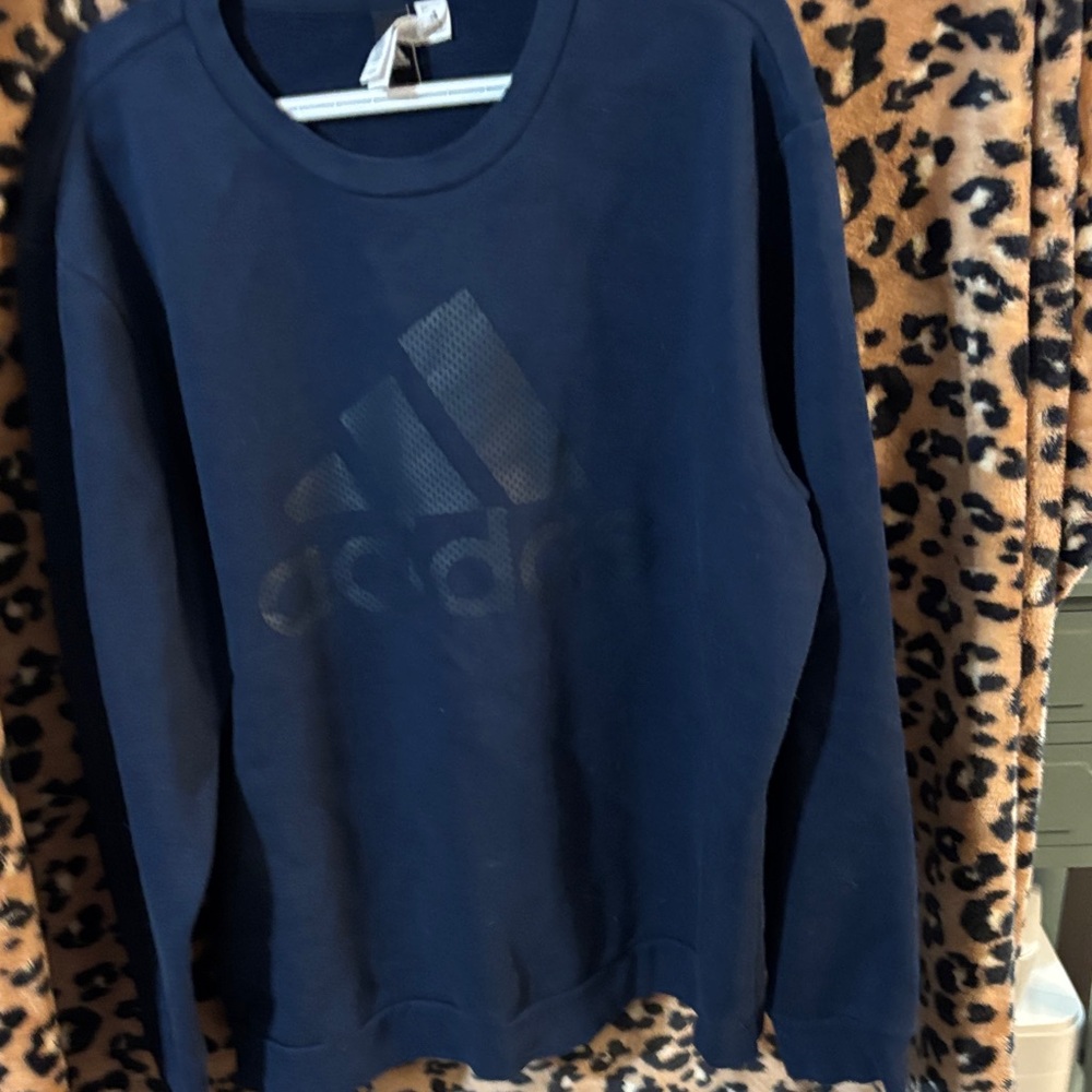 Adidas Dark Blue Crewneck Sweatshirt